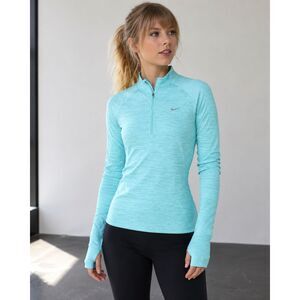 Nike Element Sphere Dri-FIT Half Zip Aqua Blue Textured Running Top Women’s M